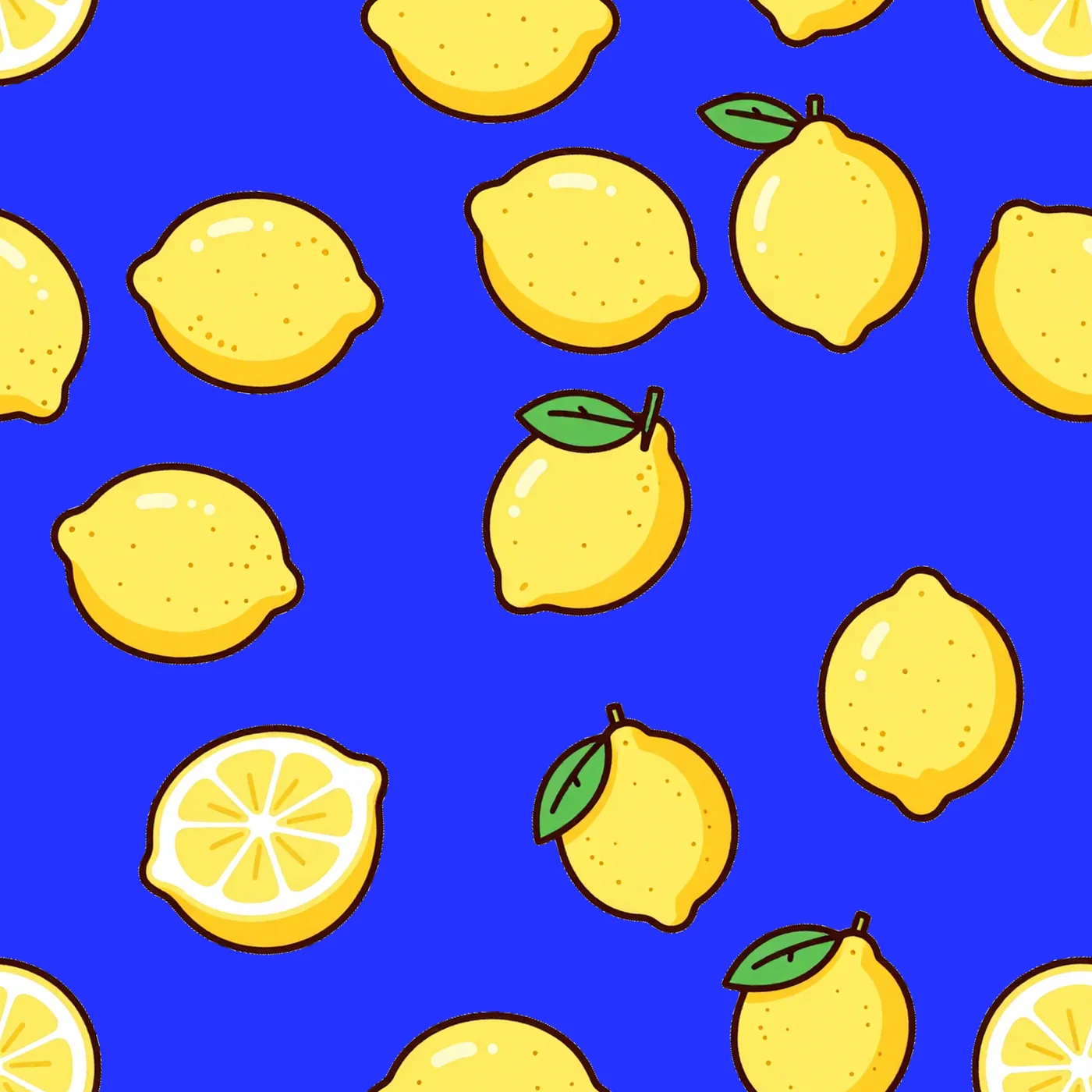 A seamless lemon pattern